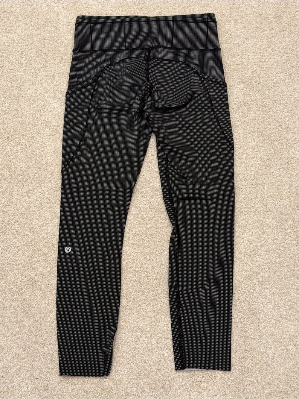 lululemon athletica Black Patterned High-Rise Leggings sz 8 - Picture 2 of 4